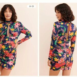 Finders Keepers Navy Floral Mini Dress (XS and S from Anthro's Nuuly resale)